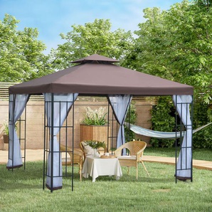 300 cm x 300 cm Pavillon Gazebo aus Metall