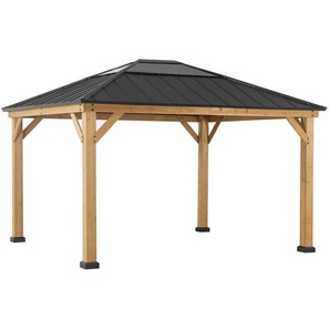 3.94 m x 3.36 m Pop-up-Pavillon aus Holz Aldene