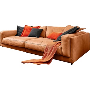 3C Candy Big-Sofa Karalis mit extra großer Sitztiefe, elegantes Mega Sofa zum Relaxen, auch in Cord- oder Leder-Bezug, lose Kissen, loungige Bequemlichkeit