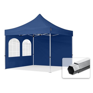 3x3m Aluminium Faltpavillon, inkl. 2 Seitenteile, dunkelblau - (600160)