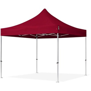 3x3m Aluminium Faltpavillon, ohne Seitenteile, rot - (600151)