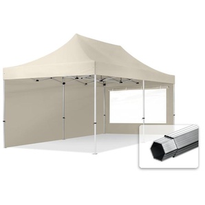 3x6m Aluminium Faltpavillon, inkl. 2 Seitenteile, creme - (600231)