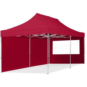 3x6m Aluminium Faltpavillon, inkl. 2 Seitenteile, rot - (59152)