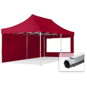 3x6m Aluminium Faltpavillon, inkl. 2 Seitenteile, rot - (600235)