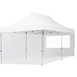 3x6m Aluminium Faltpavillon, inkl. 2 Seitenteile, weiß - (59033)