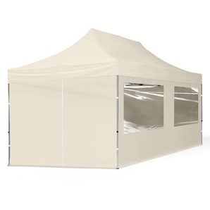 3x6m Aluminium Faltpavillon, inkl. 4 Seitenteile, creme - (59023)