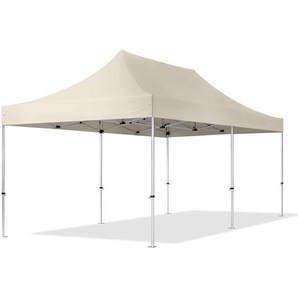 3x6m Aluminium Faltpavillon, ohne Seitenteile, creme - (600218)