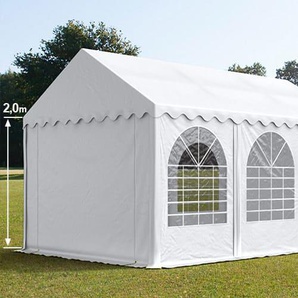 3x6m Partyzelt, PVC-Plane, weiß, mit Bodenrahmen - (2643)