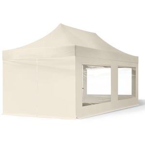 3x6m Stahl Faltpavillon, inkl. 4 Seitenteile, creme - (59050)