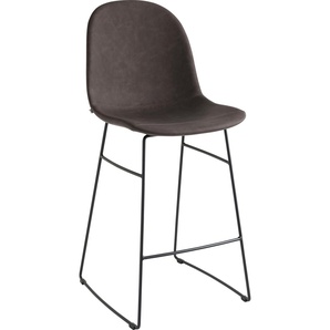 4-Fußstuhl CONNUBIA Academy CB/1674-LHS / -V_P15 Stühle Gr. B/H/T: 48 cm x 105 cm x 55 cm, Kunstleder, Metall, schwarz (ebenholzfarben s0c, schwarz) 4-Fuß-Stühle schlichte und geschwungene Linien