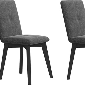 4-Fußstuhl HOME AFFAIRE Vita Stühle Gr. B/H/T: 46,5 cm x 91 cm x 58 cm, 2 St., Microfaser, Massivholz, grau (grau (deneris 9852), buche schwarz) 4-Fuß-Stühle mit verschiedenen Gestellen erhältlich