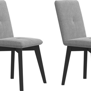 4-Fußstuhl HOME AFFAIRE Vita Stühle Gr. B/H/T: 46,5 cm x 91 cm x 58 cm, 2 St., Microfaser, Massivholz, grau (hellgrau (deneris 9573), buche schwarz) 4-Fuß-Stühle mit verschiedenen Gestellen erhältlich