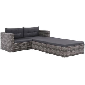 4-Sitzer Lounge-Set Josehine aus Polyrattan mit Polster