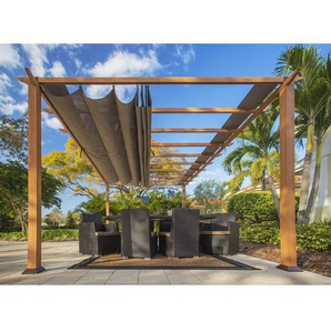 5.05 m x 3.5 m Terrassenpavillon Pergola Florenz aus Aluminium