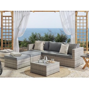 5-Sitzer Lounge-Set Grete aus Rattan