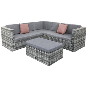 5-Sitzer Lounge-Set Hampton aus Rattan