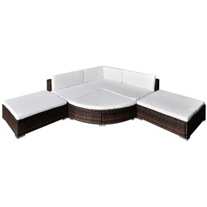 6-Sitzer Lounge-Set Amand aus Rattan