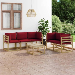 6-Tlg. Garten-Lounge-Set Mit En Kissen