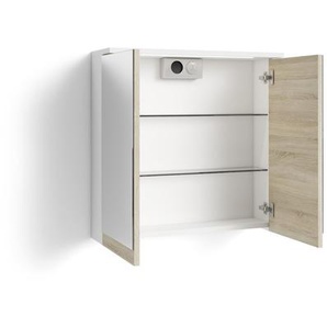 60 cm x 60 cm Spiegelschrank Forgach mit LED-Beleuchtung