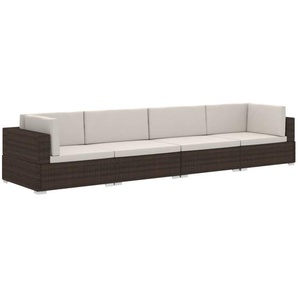 7-Sitzer Lounge-Set Jonai aus Polyrattan mit Polster