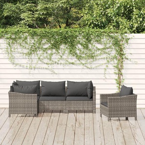 8-Sitzer Lounge-Set Chizoba aus Rattan mit Polster