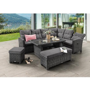 9-Sitzer Lounge-Set Wimbush aus Rattan mit Polster