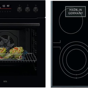 A++ (A+++ bis D) AEG Elektro-Herd-Set OO20HSPB Herdsets Multilevel Cooking schwarz