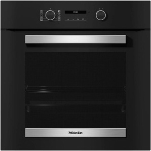 A+ (A+++ bis D) MIELE Einbaubackofen H 2465 B Active Backöfen AirFry-Funktion, Automatikprogramme, Vernetzung mit Miele@Home schwarz (obsidianschwarz/edelstahl)