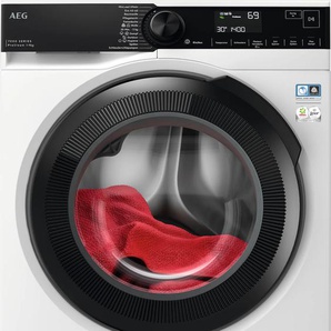 A (A bis G) AEG Waschmaschine LR7FA69FL Waschmaschinen ProSteam - Dampf-Programm für 96 % weniger Wasserverbrauch weiß Frontlader Bestseller