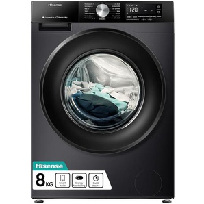 A (A bis G) HISENSE Waschmaschine WF3S8043B Waschmaschinen Wifi-ConnectLife schwarz