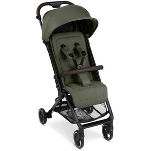 ABC Design Buggy Ping 3 Travel, Dunkelgrün, Metall, 51x107x81 cm, EN 1888, Feststellbremse, Fußstütze abklappbar, Federung, kugelgelagerte Räder, 5-Punkte-Gurt, für Babyschale geeignet, Griff in Lederoptik, Transportsicherung, mit Tragegriff,