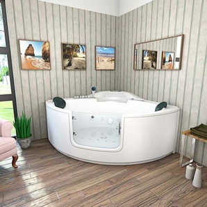 Acquavapore - Whirlpool Pool Badewanne Eckwanne Wanne W60-TH 140x140cm mit Tür Walk-in-Pool