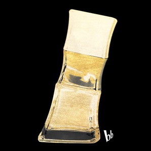 Acrylglasbild BRUNO BANANI Flakon Parfum Bruno Banani - Acrylbilder mit Blattgold veredelt Bilder Gr. B/H: 90 cm x 90 cm, Acrylglasbild mit Blattgold, 1 St., goldfarben (gold) Acrylglasbilder Goldveredelung, Handgearbeitet, Gerahmt, Edel