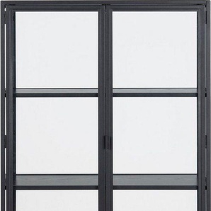 ACTONA GROUP Glasvitrine mit Glastüren und Metallrahmen, 3 Einlegeböden, B: 77 x H: 150 cm