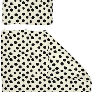 Adam Bettwäsche Leinenbettwäsche Dots, Jacquard, 2 teilig, nachhaltig aus Bio-Baumwolle