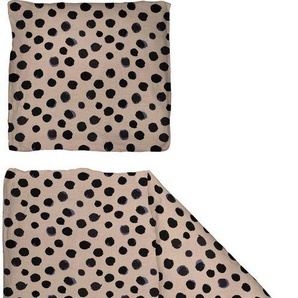 Adam Bettwäsche Leinenbettwäsche Dots, Jacquard, 2 teilig, nachhaltig aus Bio-Baumwolle