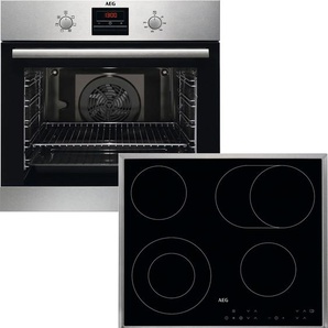 AEG Backofen-Set TEAMHHB, A (A+++-D), grau (edelstahl), Herdsets