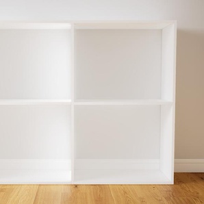 Aktenregal Weiß - Flexibles Büroregal: Hochwertige Qualität, einzigartiges Design - 151 x 117 x 34 cm, konfigurierbar