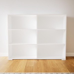 Aktenregal Weiß - Flexibles Büroregal: Hochwertige Qualität, einzigartiges Design - 151 x 119 x 34 cm, konfigurierbar