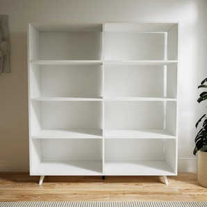 Aktenregal Weiß - Flexibles Büroregal: Hochwertige Qualität, einzigartiges Design - 151 x 168 x 47 cm, konfigurierbar