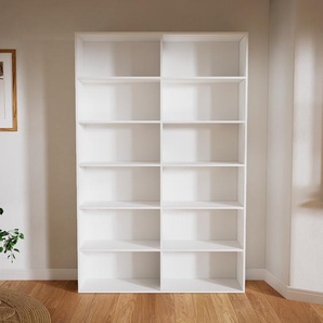 Aktenregal Weiß - Flexibles Büroregal: Hochwertige Qualität, einzigartiges Design - 151 x 232 x 34 cm, konfigurierbar