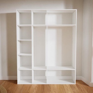 Aktenregal Weiß - Flexibles Büroregal: Hochwertige Qualität, einzigartiges Design - 154 x 194 x 34 cm, konfigurierbar