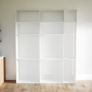 Aktenregal Weiß - Flexibles Büroregal: Hochwertige Qualität, einzigartiges Design - 190 x 232 x 34 cm, konfigurierbar