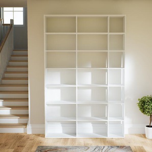 Aktenregal Weiß - Flexibles Büroregal: Hochwertige Qualität, einzigartiges Design - 190 x 271 x 34 cm, konfigurierbar