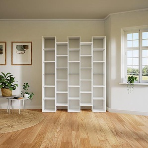 Bücherregal Weiß - Modernes Regal für Bücher: Hochwertige Qualität, einzigartiges Design - 195 x 232 x 47 cm, Individuell konfigurierbar