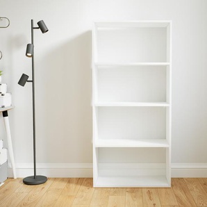 Aktenregal Weiß - Flexibles Büroregal: Hochwertige Qualität, einzigartiges Design - 77 x 156 x 34 cm, konfigurierbar