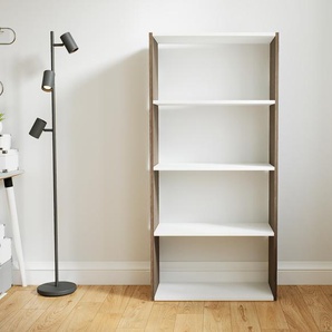 Aktenregal Weiß - Flexibles Büroregal: Hochwertige Qualität, einzigartiges Design - 77 x 156 x 34 cm, konfigurierbar