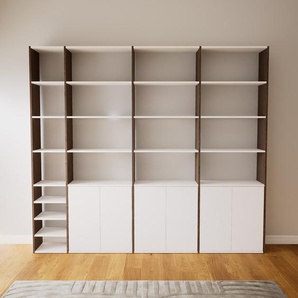 Aktenregal Weiß - Flexibles Büroregal: Türen in Weiß - Hochwertige Materialien - 264 x 232 x 34 cm, konfigurierbar