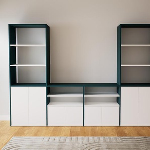 Aktenregal Weiß - Flexibles Büroregal: Türen in Weiß - Hochwertige Materialien - 300 x 194 x 47 cm, konfigurierbar