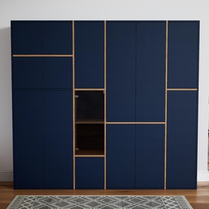 Aktenschrank Blau - Flexibler Büroschrank: Türen in Blau - Hochwertige Materialien - 228 x 194 x 34 cm, Modular